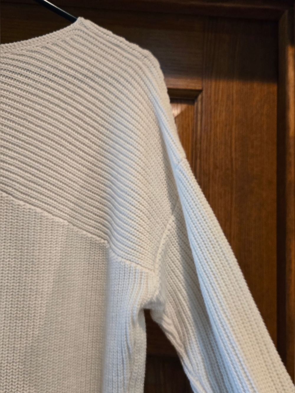 Liz Claiborne Cream Ribbed Knit Sweater Top - Picture 13 of 14